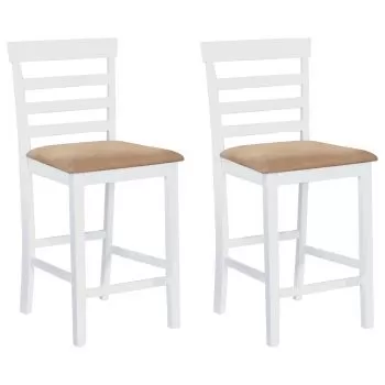Set 2 bucati scaune de bar, alb