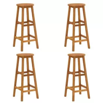  Taburete de bar, 4 buc., lemn masiv de acacia