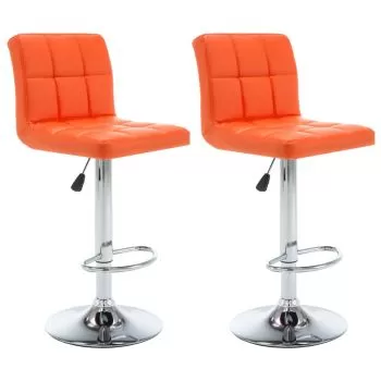 Set 2 bucati scaune de bar, portocaliu