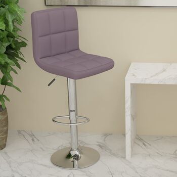  Scaun de bar, gri taupe, material textil