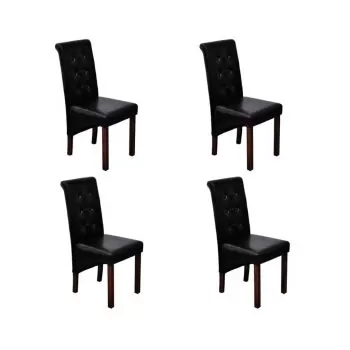 Set 4 bucati scaune de bucatarie, negru, 43 x 52 x 95 cm