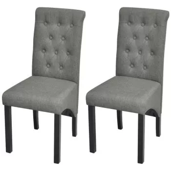 Set 2 bucati scaune de bucatarie, gri deschis, 42 x 57 x 95 cm