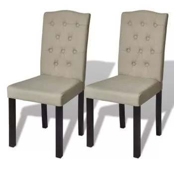 Set 2 bucati scaune de bucatarie, bej, 42 x 53 x 95 cm