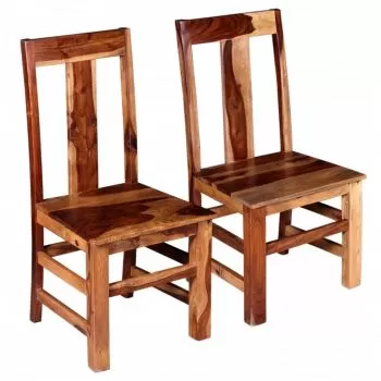  Scaune de bucătărie din lemn dur de acacia, 2 buc.