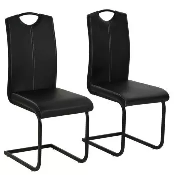 Set 2 bucati scaune de bucatarie consola, negru