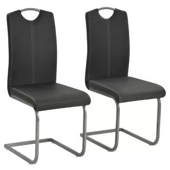Set 2 bucati scaune de bucatarie consola, gri, 43 x 55 x 100 cm