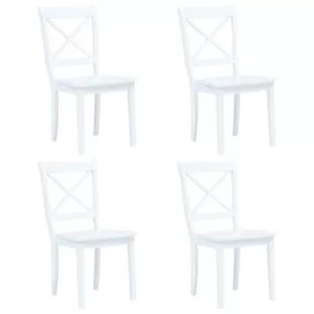 Set 4 bucati scaune de bucatarie, alb, 52 x 90 cm