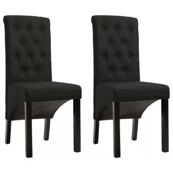 Set 2 bucati scaune de bucatarie, negru
