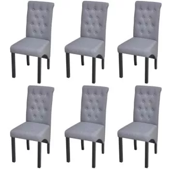 Set 6 bucati scaune de bucatarie, gri deschis, 42 x 57 x 95 cm