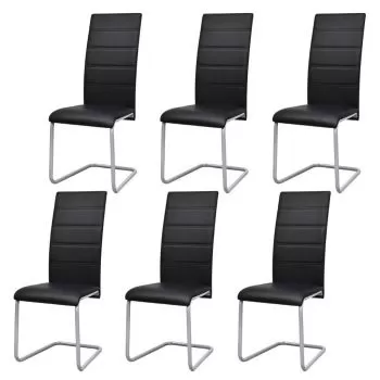 Set 6 bucati scaune de bucatarie consola, negru