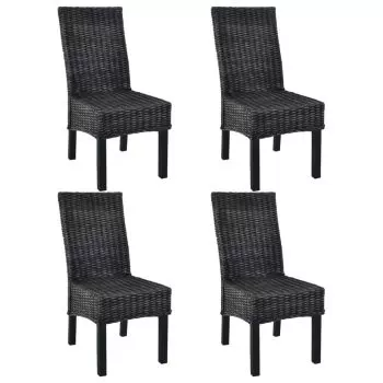 Set 4 bucati scaune de bucatarie, negru, 46 x 61 x 93 cm