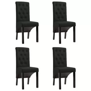 Set 4 bucati scaune de bucatarie, negru, 42 x 57 x 95 cm