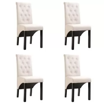 Set 4 bucati scaune de bucatarie, crem, 42 x 57 x 95 cm