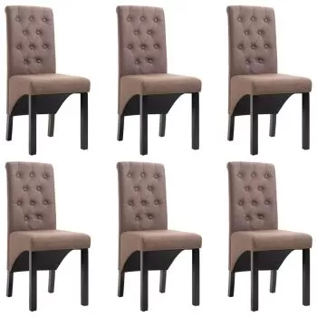 Set 6 bucati scaune de bucatarie, maro, 42 x 57 x 95 cm
