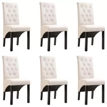 Set 6 bucati scaune de bucatarie, crem, 42 x 57 x 95 cm