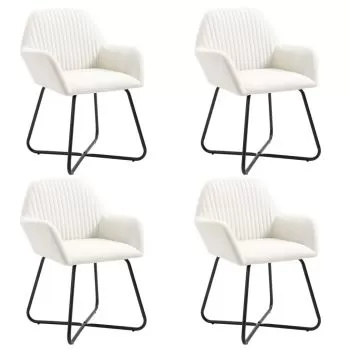  Scaune de bucătărie, 4 buc., material textil
