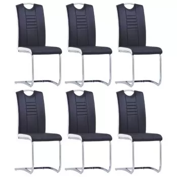 Set 6 bucati scaune de bucatarie consola, negru, 42 x 52 x 100 cm