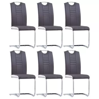 Set 6 bucati scaune de bucatarie consola, gri, 42 x 52 x 100 cm