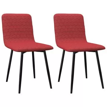 Set 2 bucati scaune de bucatarie, bordo, 45 x 57 x 81 cm