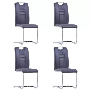 Set 4 bucati scaune de bucatarie consola, gri, 42 x 52 x 100 cm