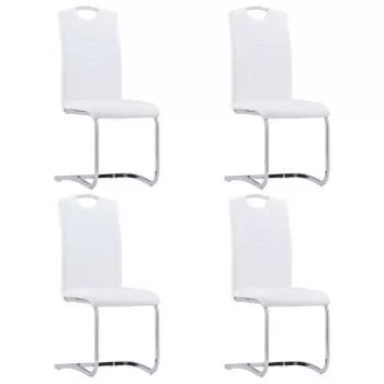 Set 4 bucati scaune de bucatarie consola, alb, 42 x 52 x 100 cm