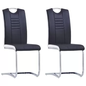 Set 2 bucati scaune de bucatarie consola, negru, 42 x 52 x 100 cm