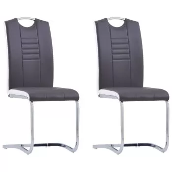 Set 2 bucati scaune de bucatarie consola, gri, 42 x 52 x 100 cm