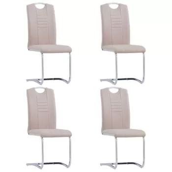 Set 4 bucati scaune de bucatarie consola, cappuccino, 42 x 52 x 100 cm
