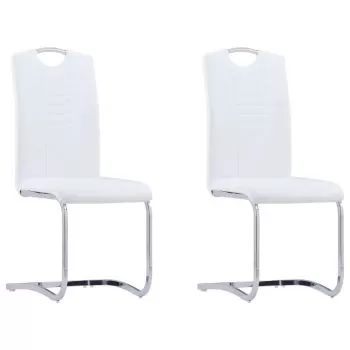 Set 2 bucati scaune de bucatarie consola, alb, 42 x 52 x 100 cm