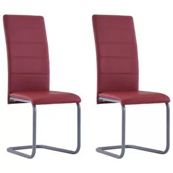 Set 2 bucati scaune de bucatarie consola, rosu, 41 x 52.5 x 102.5 cm