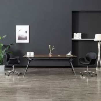 Set 2 bucati scaune de bucatarie pivotante, negru, 67 x 62 x 87.5 cm