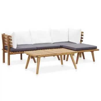  Set mobilier de grădină, 5 piese, lemn masiv de acacia