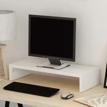 Suport monitor din placaj 60 x 23,5 x 12 cm, alb