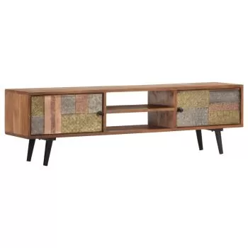  Comodă TV, 140x30x40 cm, lemn masiv de acacia