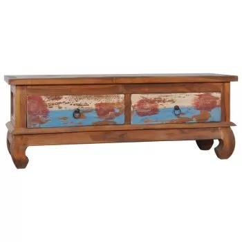  Comodă TV, 110 x 35 x 40 cm, lemn reciclat de tec