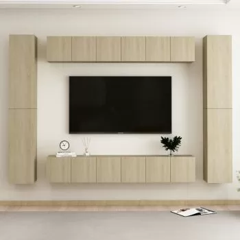 Set de dulapuri TV, 10 piese, stejar sonoma, 60 x 30 x 30 cm 