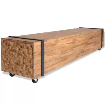  Suport TV, 110x30x32,5 cm, lemn masiv de tec
