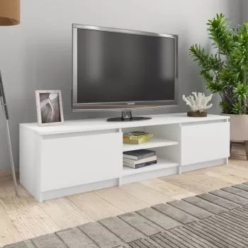 Comoda TV, alb, 140 x 40 x 35.5 cm
