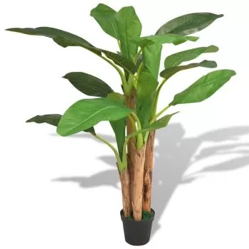 Bananier artificial cu ghiveci, verde, 175 cm
