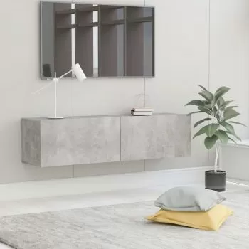  Comodă TV, gri beton, 120 x 30 x 30 cm, lemn prelucrat