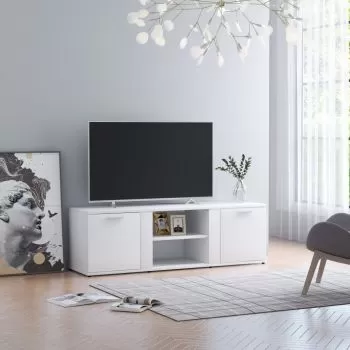 Comoda TV, alb, 120 x 34 x 37 cm