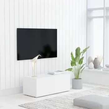 Comoda TV, alb, 80 x 34 x 30 cm