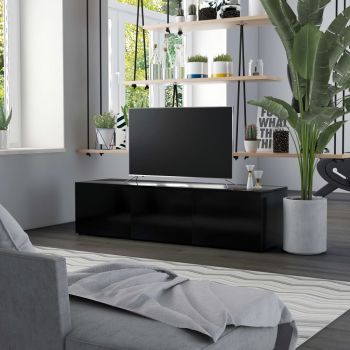 Comoda TV, negru, 120 x 34 x 30 cm