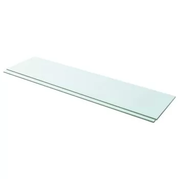  Rafturi, 2 buc., 100 x 25 cm, panouri sticlă transparentă