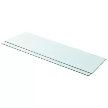  Rafturi, 2 buc., 100 x 30 cm, panouri sticlă transparentă