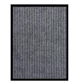  Covoraș de ușă, gri cu dungi, 60x80 cm