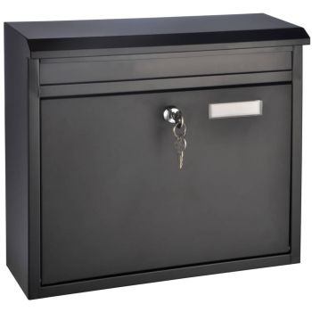Cutie poștală, negru, 36 x 12 x 32 cm