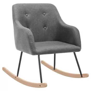 Scaun balansoar, gri deschis, material textil