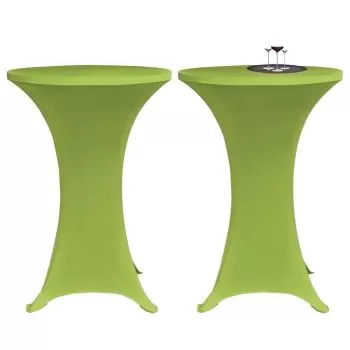 Set 2 bucati husa elastica pentru masa, verde, 70 cm
