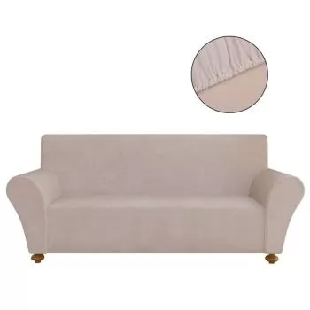 Husa elastica pentru canapea, bej, Canapea cu 3 locuri